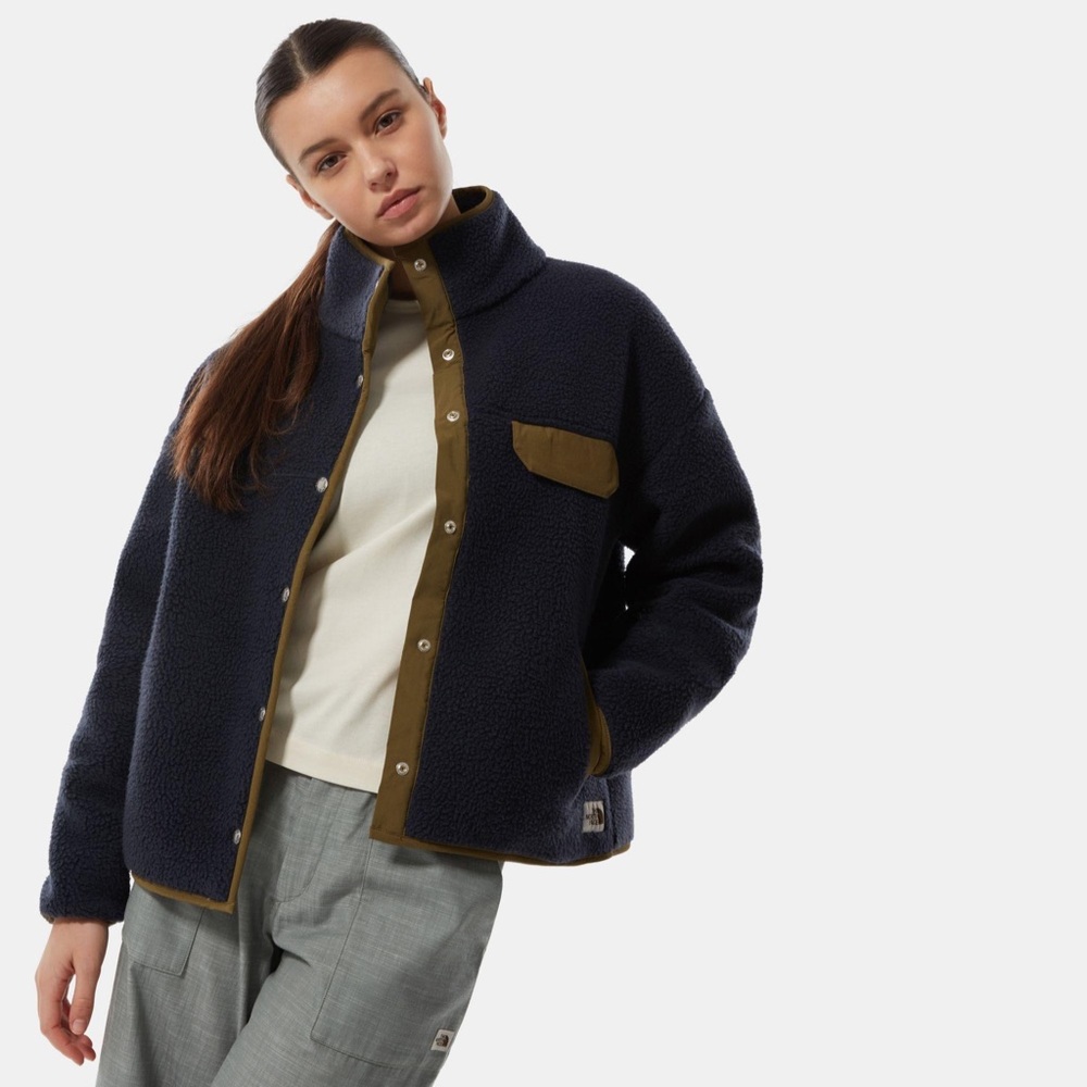 The north face cragmont fleece navy/olive M